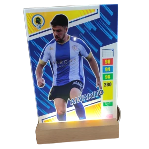 Cromo de fútbol personalizado en metacrilato